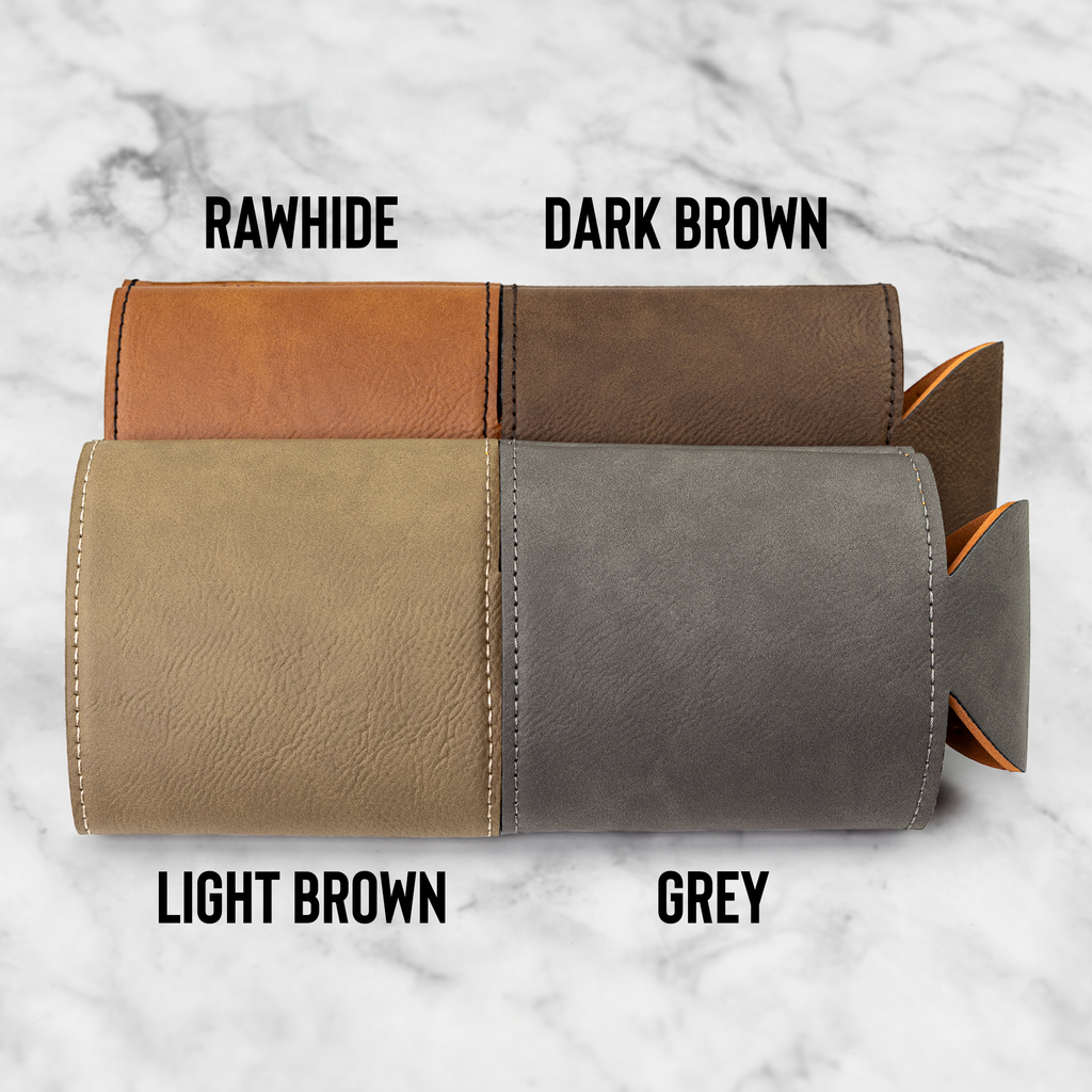 Personalized Groomsmen Gift – Engraved Leatherette Can Cooler Wedding Keepsake
