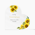 To My Sister in Law – You Are My Sunshine | Sunflower Acrylic Keepsake Gift