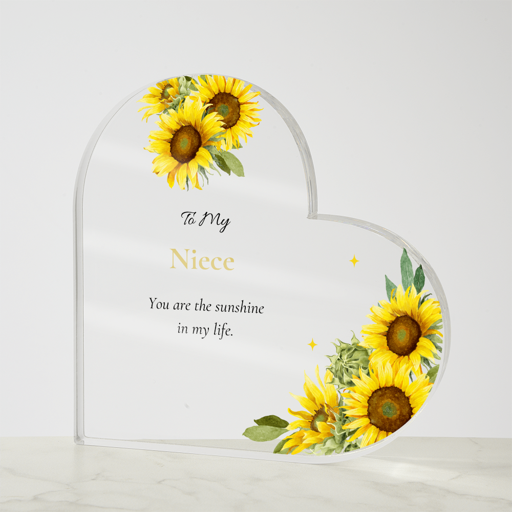 To My Niece – You Are My Sunshine | Sunflower Acrylic Keepsake Gift
