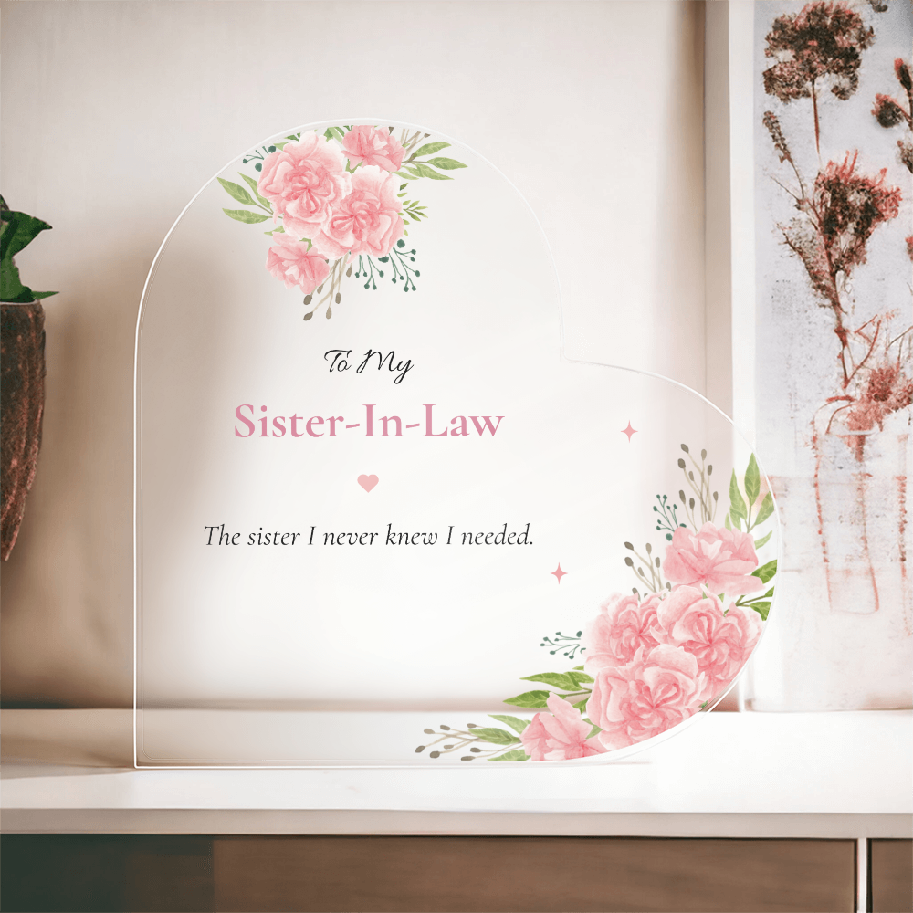 To My Sister in Law – Sister I never knew I needed Pink CarnationAcrylic Keepsake Gift