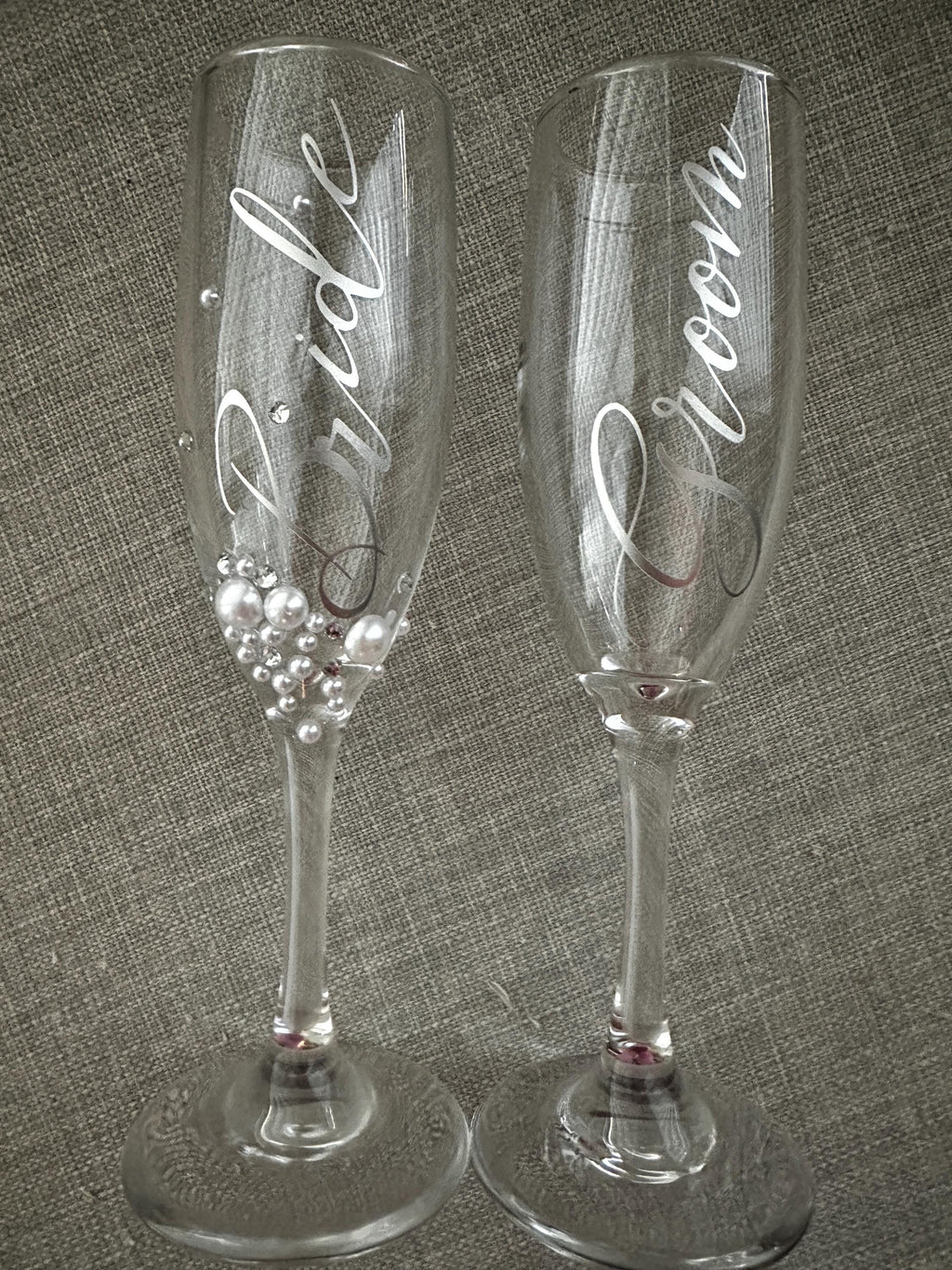 Wedding Toast Glass Set Bride Groom Glass set Engagement Gifts Couple Toasting Glasses Newlywed Champagne Flute Prosecco Goblet Reception