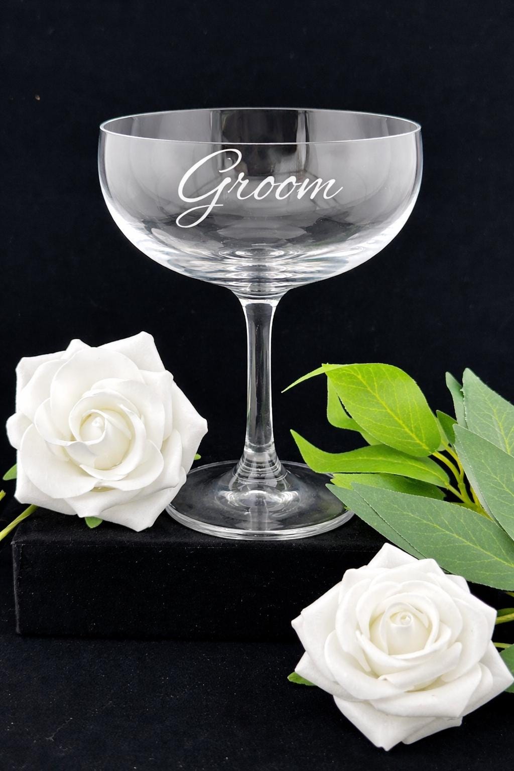 Bride & Groom Champagne Coupe Glass Set – Wedding Toast Glasses  Set of 2  Wedding Gift for Couple under 40.00  Wedding Glasses