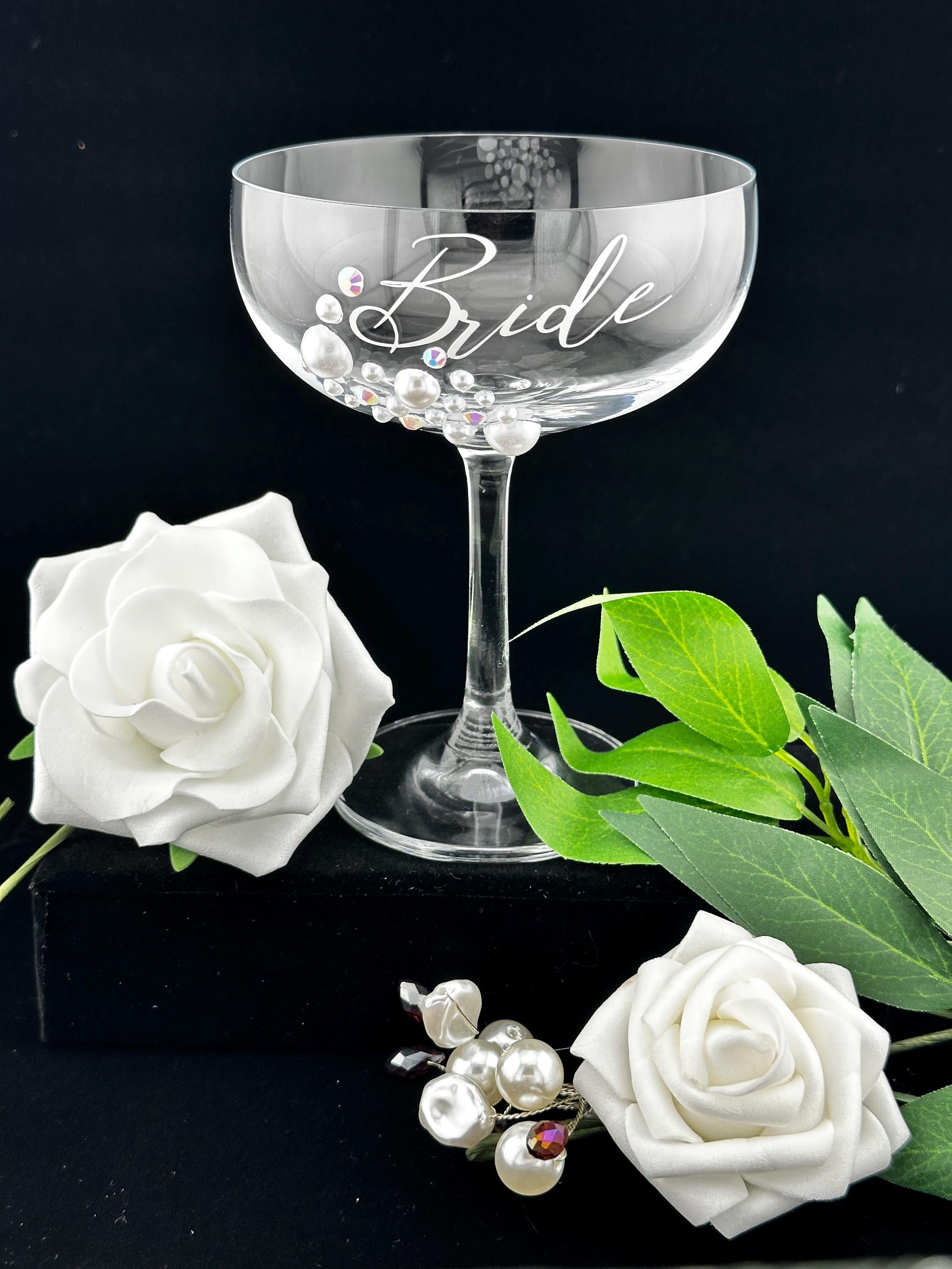 Bride & Groom Champagne Coupe Glass Set – Wedding Toast Glasses  Set of 2  Wedding Gift for Couple under 40.00  Wedding Glasses
