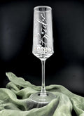 Bride Champagne Flute Custom Engraved Wedding Toast Keepsake Gift Bridal Shower Celebration Glass Rhinestone Pearl Embellished Stemware