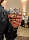 Father of the Bride Whiskey Glass Gift Engraved Keepsake Personalized Drinkware Present Ceremony Toast Memento Custom Rocks Tumbler Fob Gift