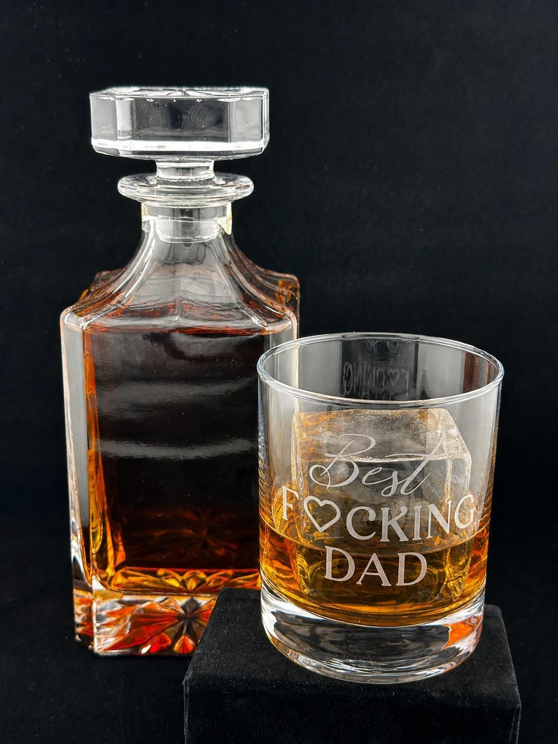 Funny Dad Gift Etched Whiskey Glass Bourbon Tumbler Father Bride Groom Parent Wedding Celebration Drinkware Men Personalized Scotch Lover