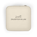 Travel Jewelry Case Compact Storage Organizer Portable Zippered Holder Small Leather Pouch Mini Accessory Box Daughter Law Gift Woman Trip
