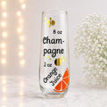 Mimosa Recipe Glass Stemless Champagne Flute Brunch Gift Hostess Party Present Bridal Shower Celebration Drinkware Kitchen Barware Unique