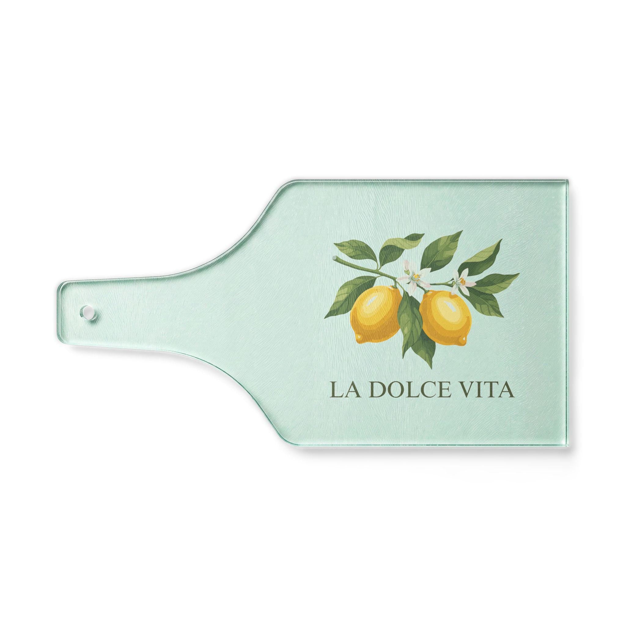 Lemon Cutting Board Glass Serving Platter Paddle Cheese Tray Charcuterie Hostess Gift Housewarming Kitchen Wall Art Italian Farmhouse