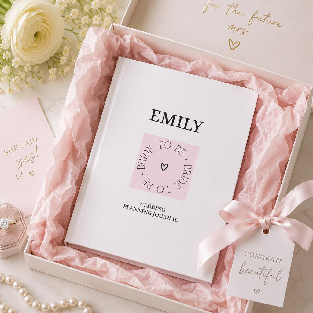 Personalized Wedding Planning Journal Bride To Be Gift Future Mrs Journal Engagement Gift for Bride Bridal Shower Gift Wedding Planner
