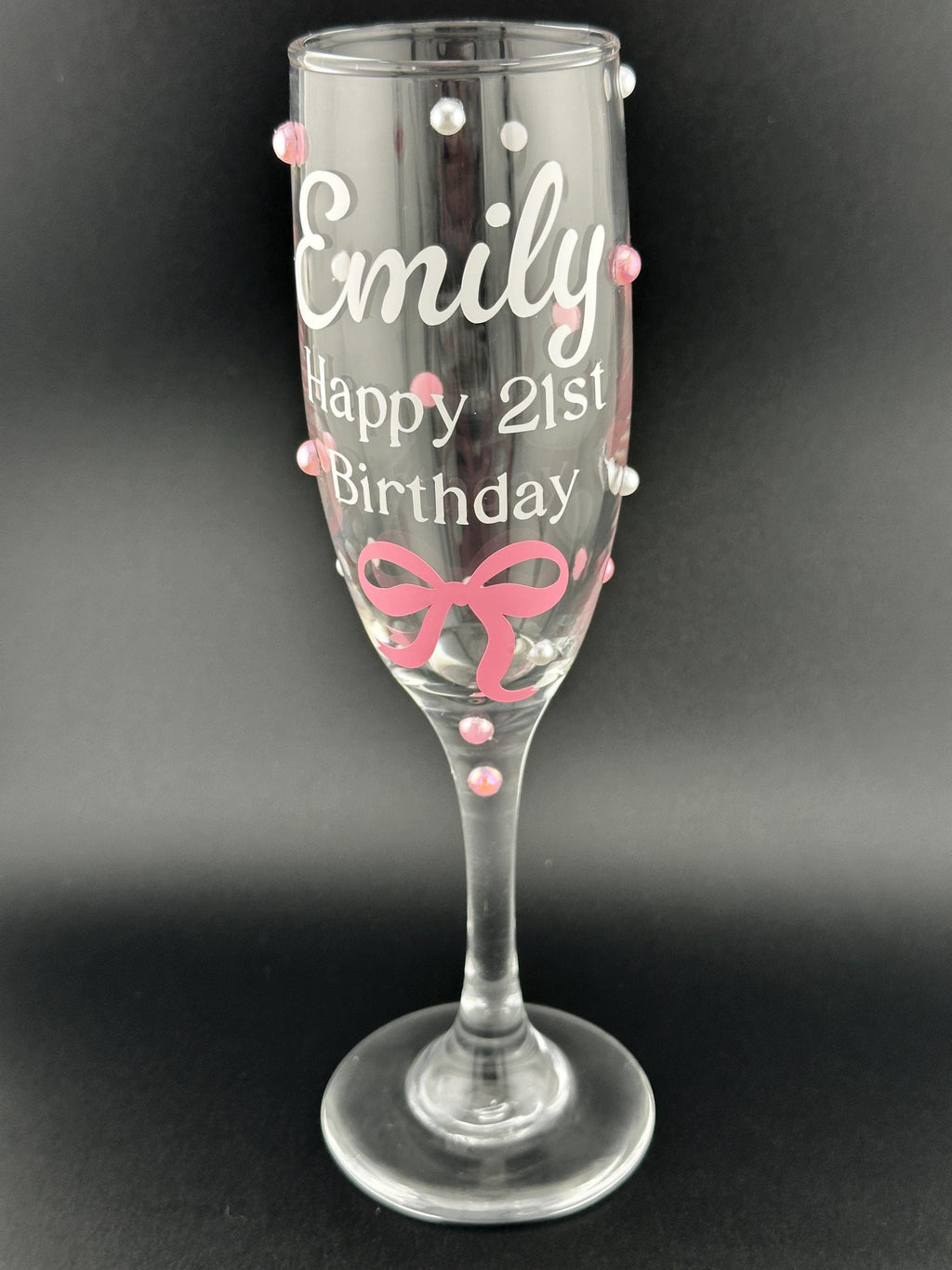 Custom Champagne Flute Personalized Birthday Gift Under 20 Milestone Celebration Stemware Engraved 21st Prosecco Glass Unique Wine