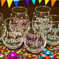 Sparkly Wine Glass Rhinestone Stemless Birthday Celebration Gift Her Milestone Occasion Present Handcrafted Decorative Stemware Bling Party