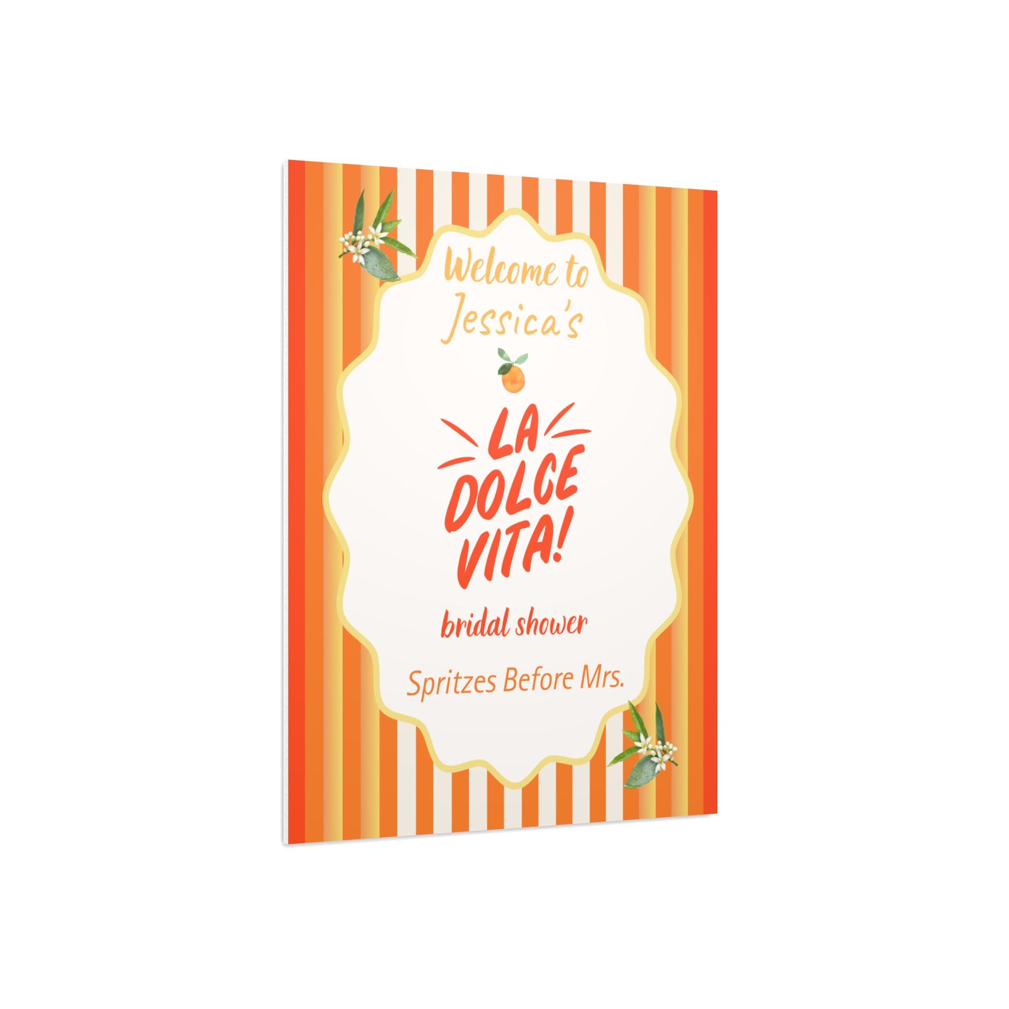 Aperol Spritz Bridal Shower Sign Cocktail Party Poster Wedding Celebration Art Bride Event Decoration Drink Themed Display Beverage Bar