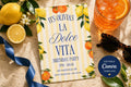 Italian Birthday Invitation Lemon Party Citrus Themed Celebration Printable Card Template Digital Download La Dolce Vita Watercolor