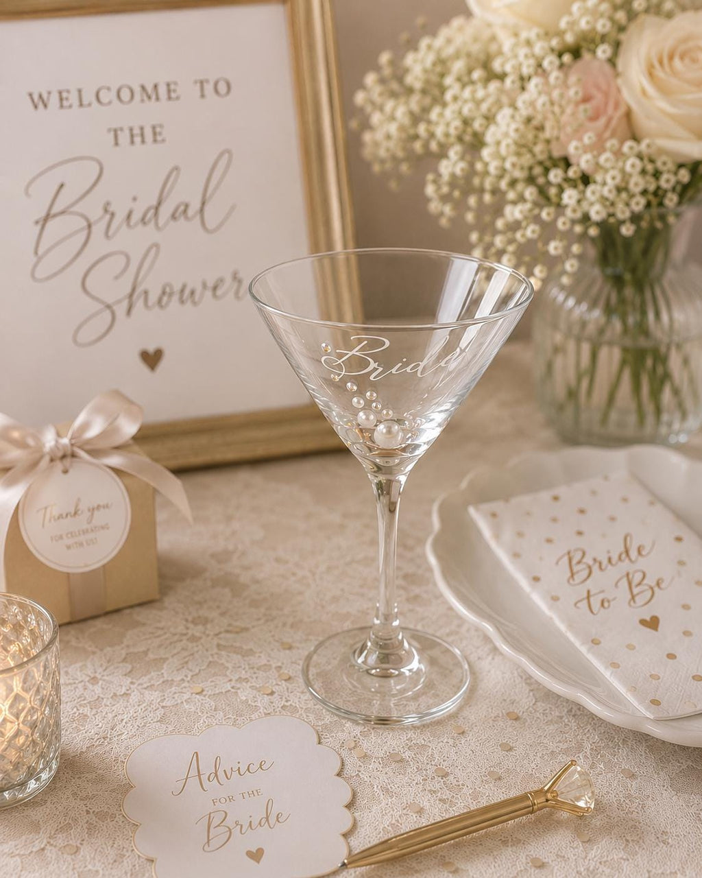 Bride Martini Glass Bridal Shower Gift Bachelorette Party Keepsake Wedding Cocktail Drinkware Engagement Celebration Stemware Rhinestone