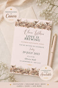 Bridal Shower Invitation Template Canva Editable Printable Welcome Sign Espresso Martini Menu Template Bundle Download Party Game Recipe