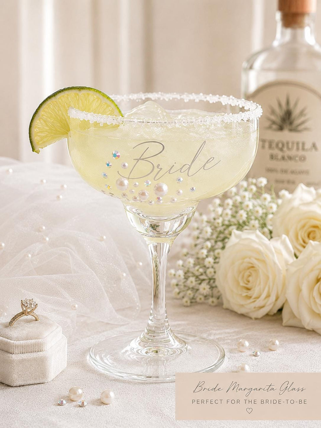 Bride Margarita Glass Bachelorette Party Cactus Drinkware Wedding Shower Gift Fiesta Theme Celebration Stemware Taco Bout Love