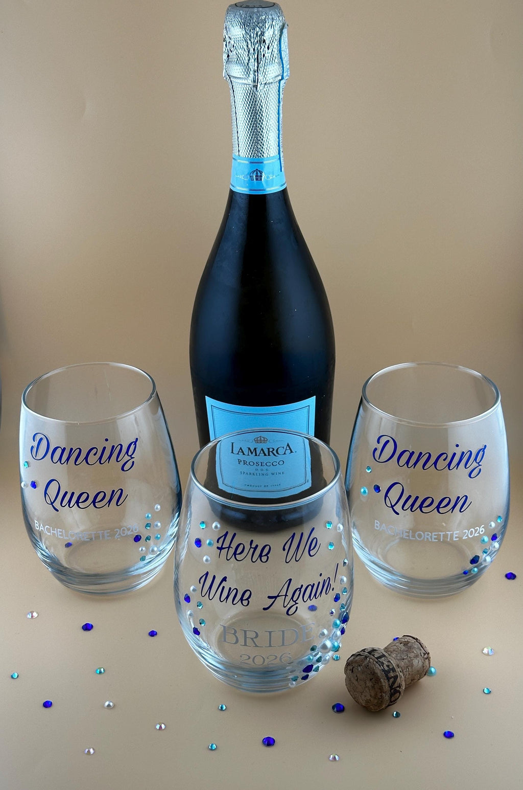 Mamma Mia Bach Party Favor Gift Set Bride Wine Glass Dancing Queen Bachelorette Celebration Bridesmaid Present Winery